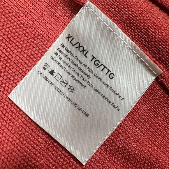 Lululemon Athletica Womens XL/XXL Heathered Red Rock Merino Wool SS Wrap NWT - Picture 5 of 9